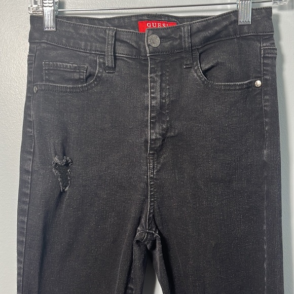 • Guess Los Angeles Black Ripped Skinny Embellished/bling Jeans - Picture 4 of 17